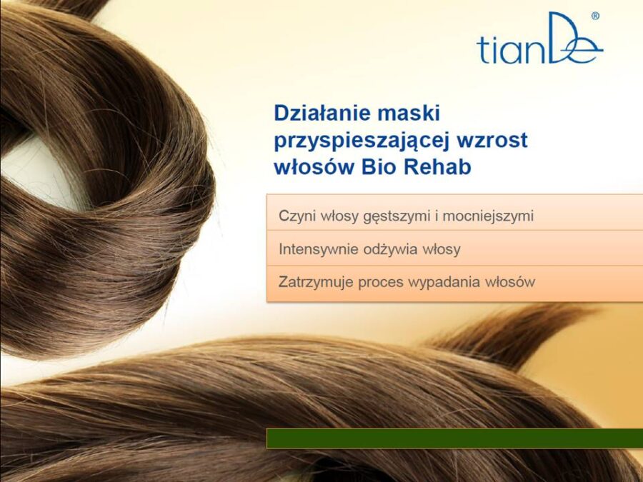 Maseczka przyspieszająca wzrost włosów TianDe (23402) 250 gr, Zestaw Bio Rehab TianDe Kołobrzeg