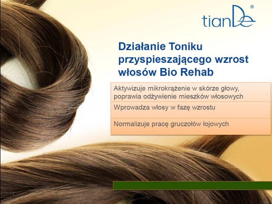 Tonik przyspieszający wzrost włosów TianDe (23403) 50 gr, Zestaw Bio Rehab TianDe Kołobrzeg